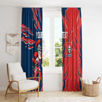 Personalized Newcastle Knights Window Curtain Dynamic Lightning Mascot Rugby Australia