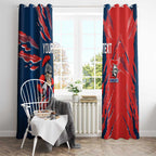 Personalized Newcastle Knights Window Curtain Dynamic Lightning Mascot Rugby Australia