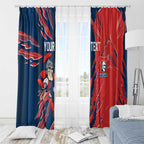 Personalized Newcastle Knights Window Curtain Dynamic Lightning Mascot Rugby Australia
