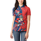 Personalized Newcastle Knights Women Polo Shirt Dynamic Lightning Mascot Rugby Australia