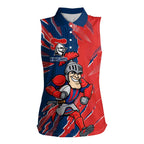 Personalized Newcastle Knights Women Sleeveless Polo Shirt Dynamic Lightning Mascot Rugby Australia