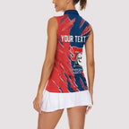 Personalized Newcastle Knights Women Sleeveless Polo Shirt Dynamic Lightning Mascot Rugby Australia