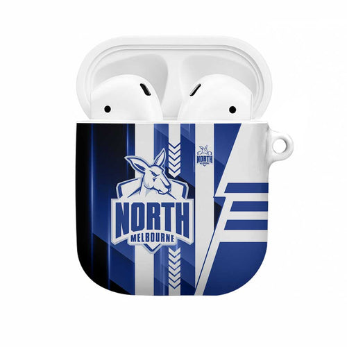 North Melbourne Kangaroos AirPods Case Modern Geometric Sports Graphic Style