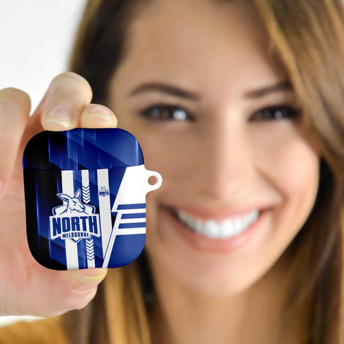 North Melbourne Kangaroos AirPods Case Modern Geometric Sports Graphic Style