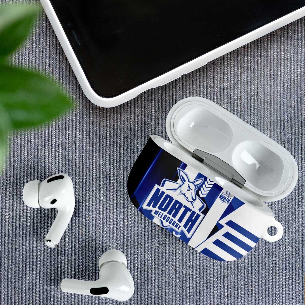 North Melbourne Kangaroos AirPods Case Modern Geometric Sports Graphic Style