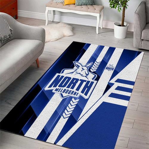 North Melbourne Kangaroos Area Rug Modern Geometric Sports Graphic Style