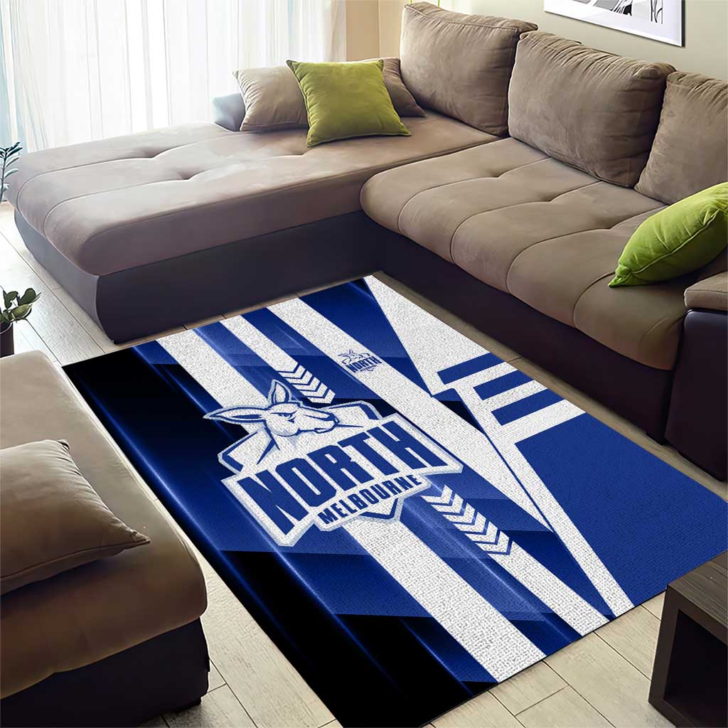 North Melbourne Kangaroos Area Rug Modern Geometric Sports Graphic Style
