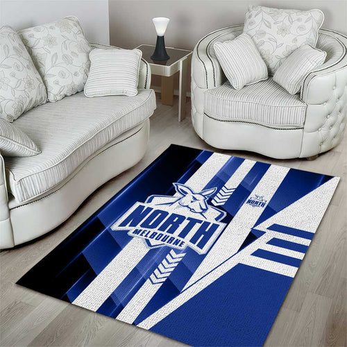 North Melbourne Kangaroos Area Rug Modern Geometric Sports Graphic Style