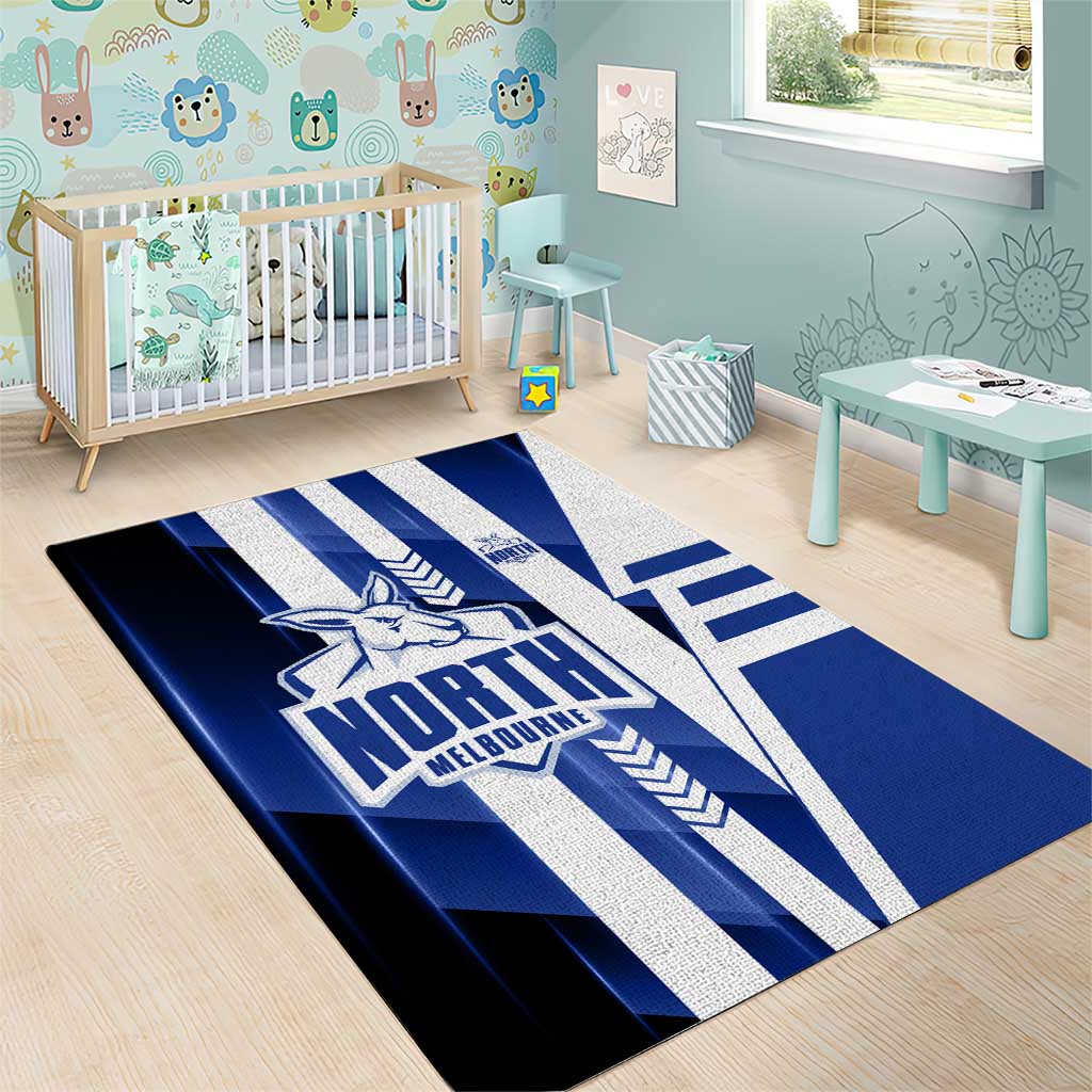 North Melbourne Kangaroos Area Rug Modern Geometric Sports Graphic Style
