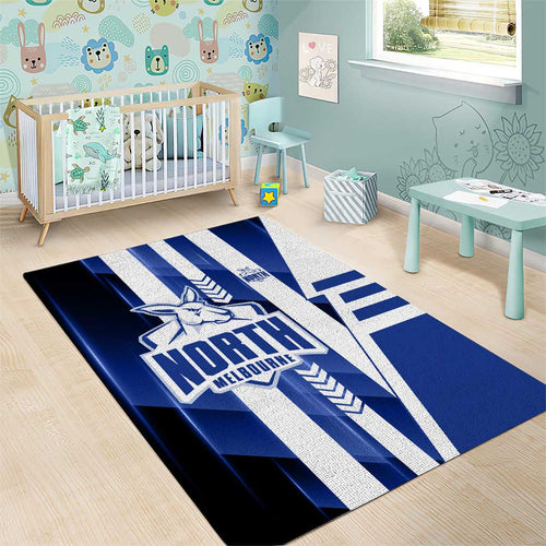 North Melbourne Kangaroos Area Rug Modern Geometric Sports Graphic Style