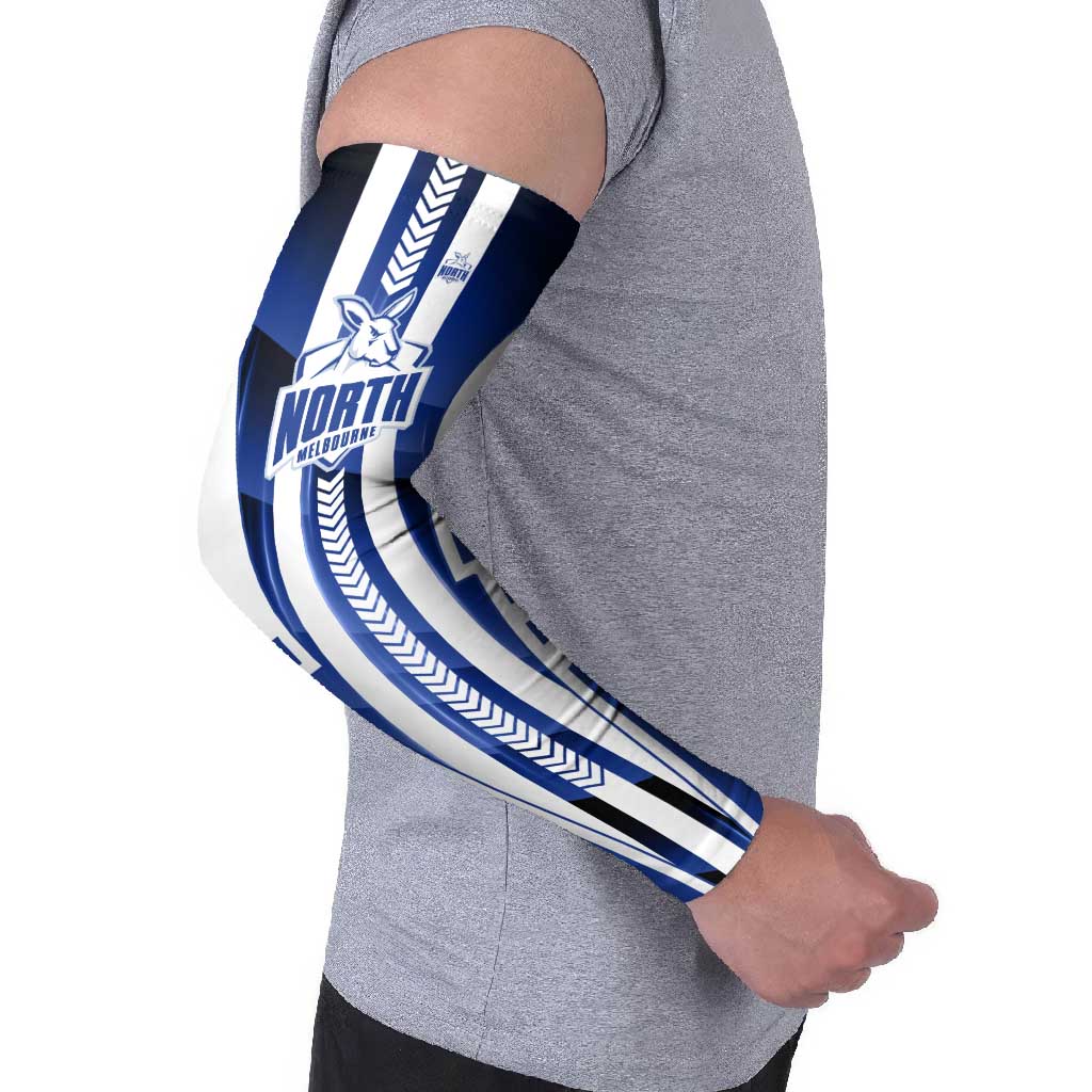 Personalized North Melbourne Kangaroos Arm Sleeves Modern Geometric Sports Graphic Style