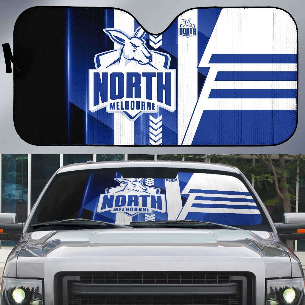North Melbourne Kangaroos Auto Sun Shade Modern Geometric Sports Graphic Style