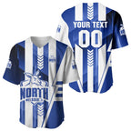 Personalized North Melbourne Kangaroos Baseball Jersey Modern Geometric Sports Graphic Style
