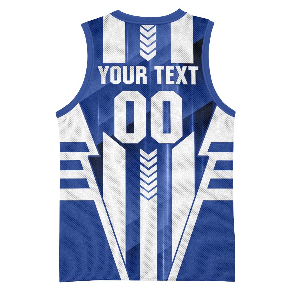 Personalized North Melbourne Kangaroos Basketball Jersey Modern Geometric Sports Graphic Style