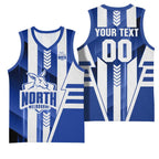 Personalized North Melbourne Kangaroos Basketball Jersey Modern Geometric Sports Graphic Style