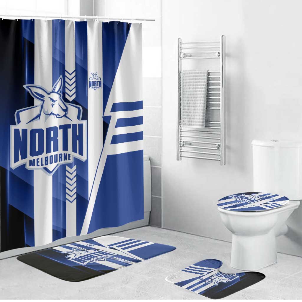 North Melbourne Kangaroos Bathroom Set Modern Geometric Sports Graphic Style