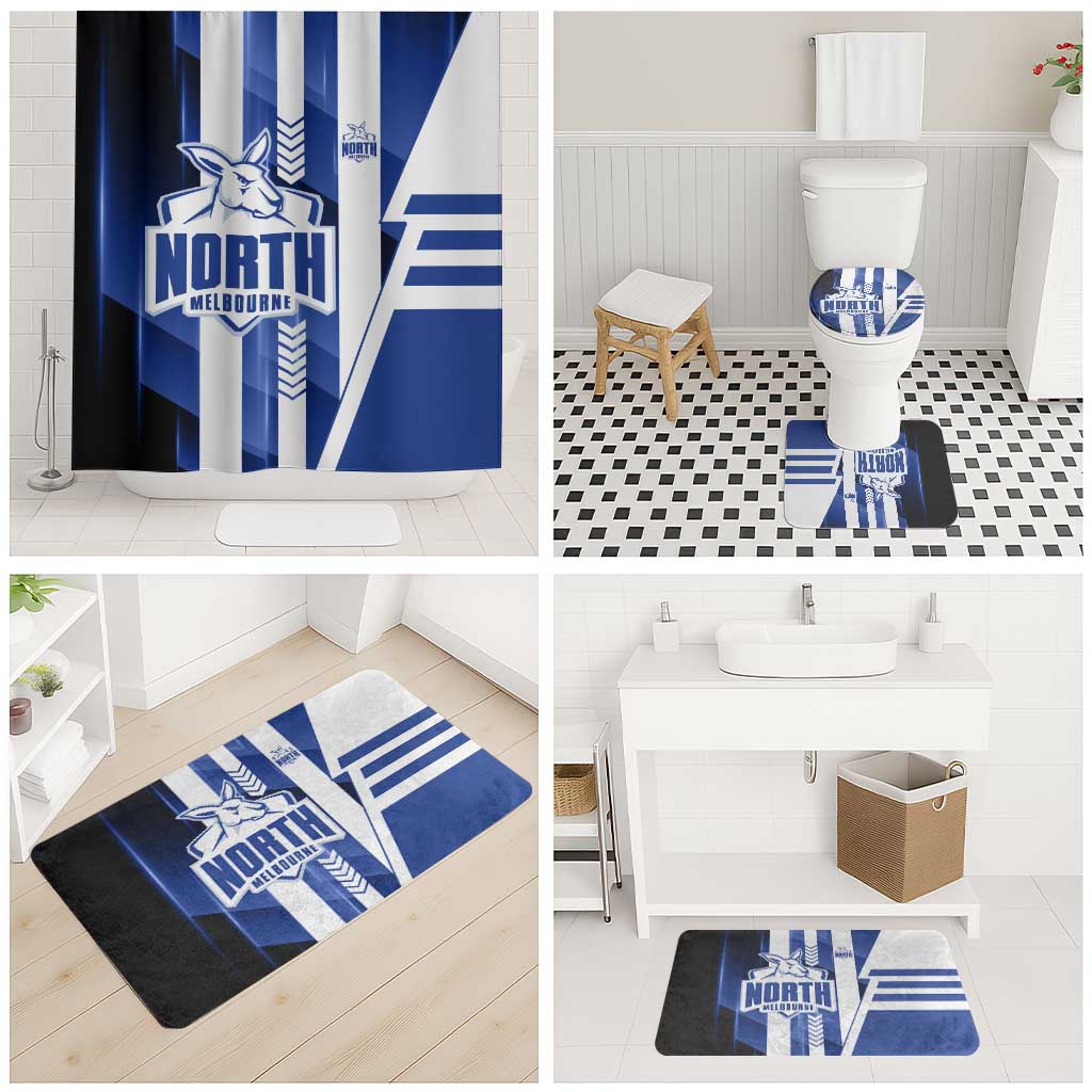 North Melbourne Kangaroos Bathroom Set Modern Geometric Sports Graphic Style