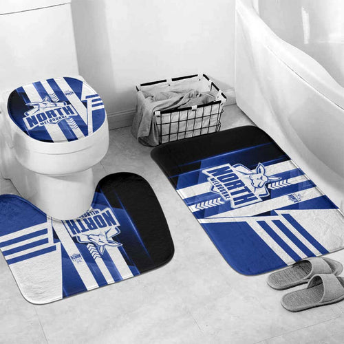 North Melbourne Kangaroos Bathroom Set Modern Geometric Sports Graphic Style