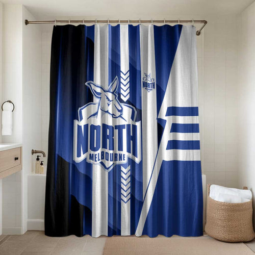 North Melbourne Kangaroos Bathroom Set Modern Geometric Sports Graphic Style