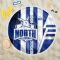North Melbourne Kangaroos Beach Blanket Modern Geometric Sports Graphic Style