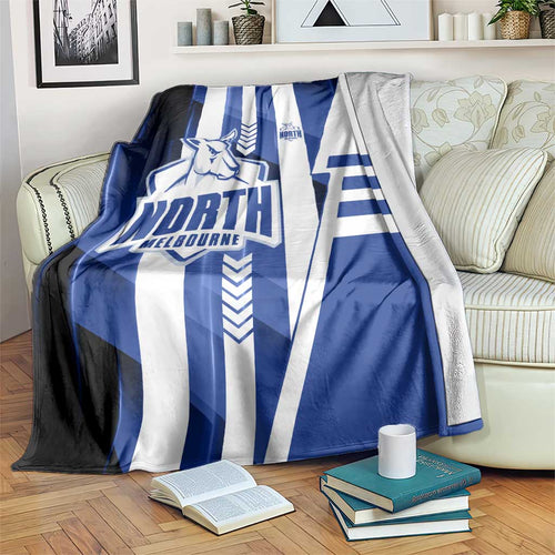 North Melbourne Kangaroos Blanket Modern Geometric Sports Graphic Style