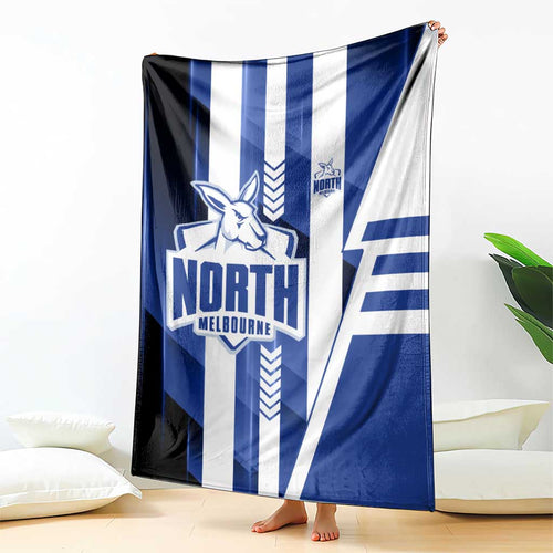 North Melbourne Kangaroos Blanket Modern Geometric Sports Graphic Style
