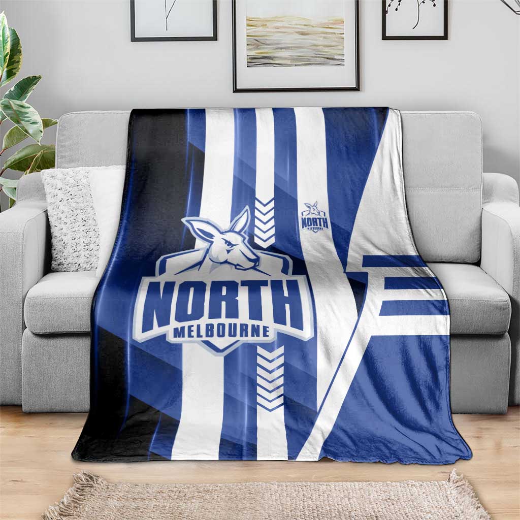 North Melbourne Kangaroos Blanket Modern Geometric Sports Graphic Style