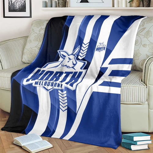 North Melbourne Kangaroos Blanket Modern Geometric Sports Graphic Style