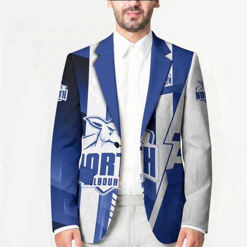 Personalized North Melbourne Kangaroos Blazer Modern Geometric Sports Graphic Style