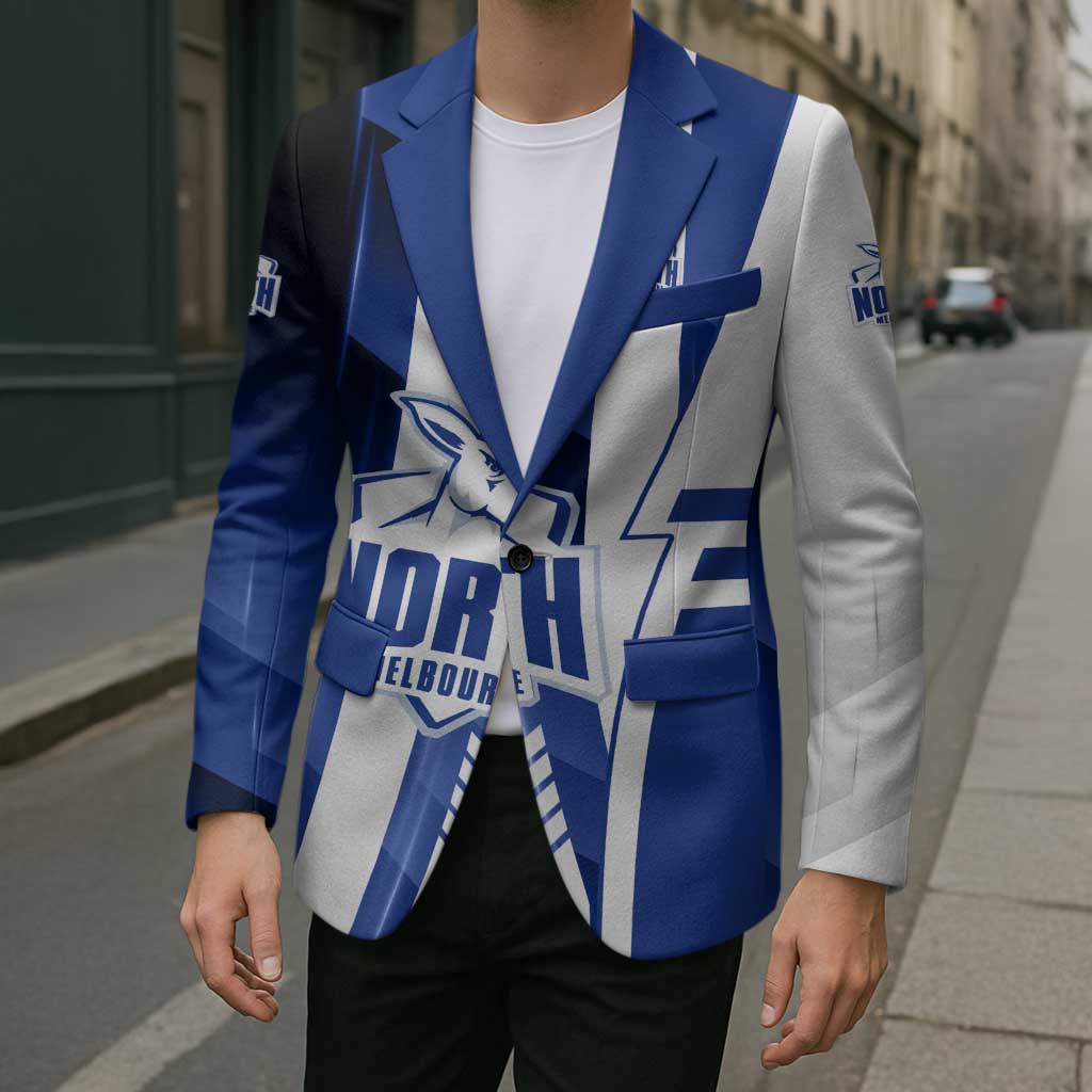 Personalized North Melbourne Kangaroos Blazer Modern Geometric Sports Graphic Style