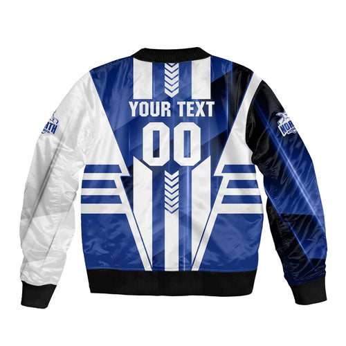 Personalized North Melbourne Kangaroos Bomber Jacket Modern Geometric Sports Graphic Style
