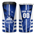 Personalized North Melbourne Kangaroos 4 in 1 Can Cooler Tumbler Modern Geometric Sports Graphic Style