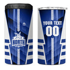 Personalized North Melbourne Kangaroos 4 in 1 Can Cooler Tumbler Modern Geometric Sports Graphic Style
