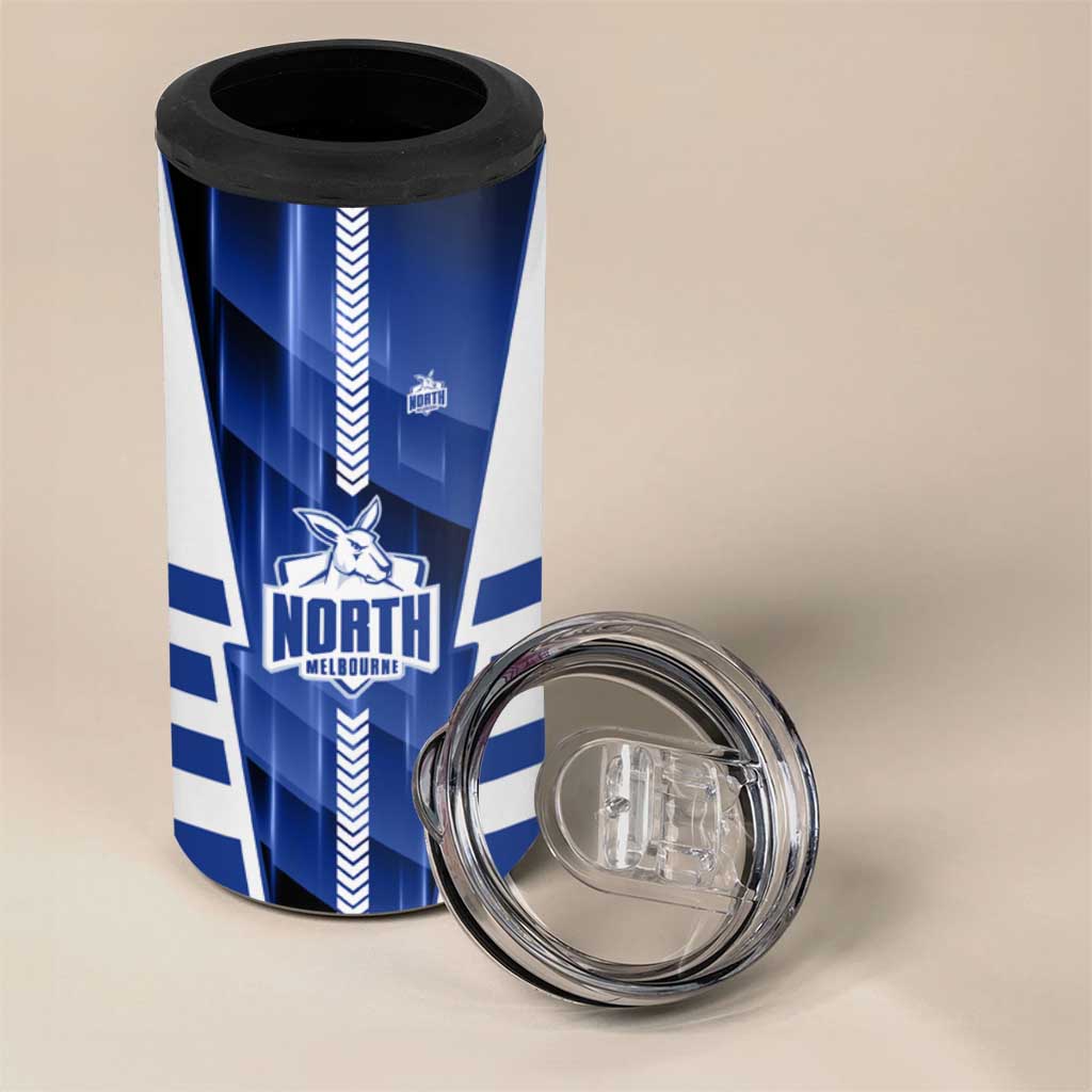 Personalized North Melbourne Kangaroos 4 in 1 Can Cooler Tumbler Modern Geometric Sports Graphic Style