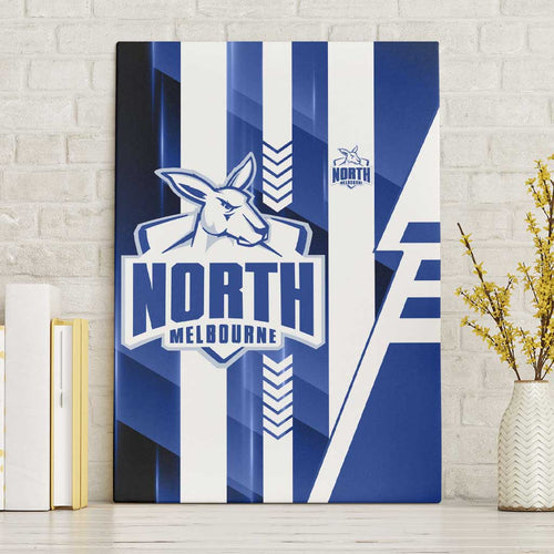 North Melbourne Kangaroos Canvas Wall Art Modern Geometric Sports Graphic Style