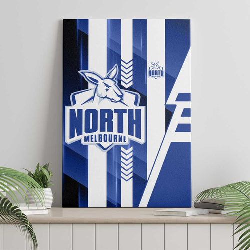 North Melbourne Kangaroos Canvas Wall Art Modern Geometric Sports Graphic Style