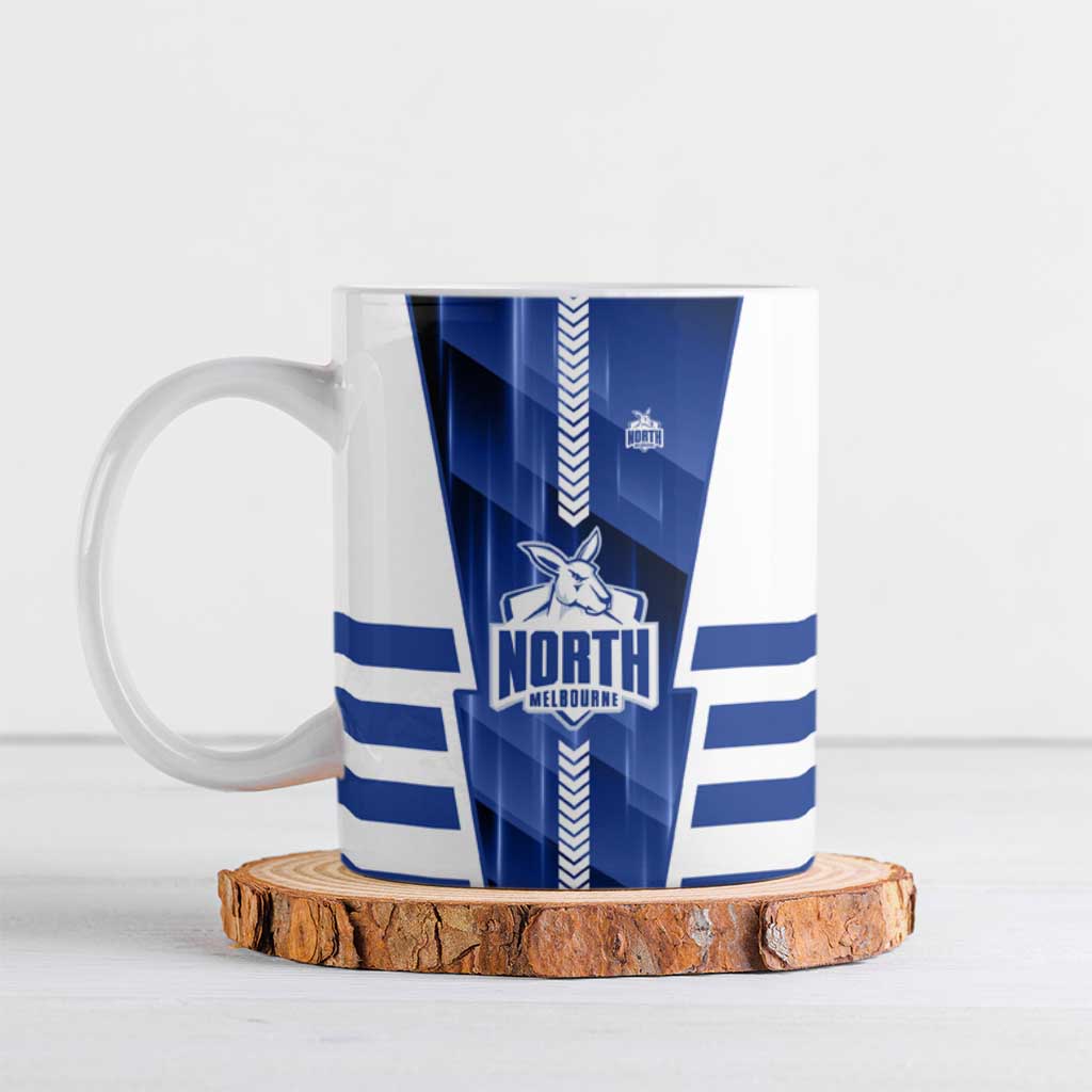 Personalized North Melbourne Kangaroos Ceramic Mug Modern Geometric Sports Graphic Style