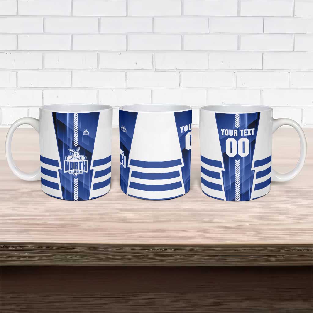 Personalized North Melbourne Kangaroos Ceramic Mug Modern Geometric Sports Graphic Style