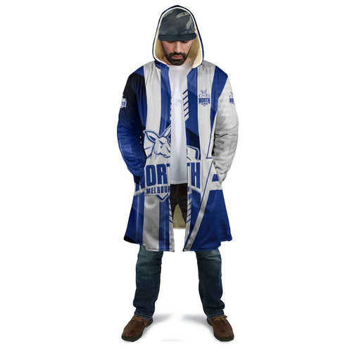 Personalized North Melbourne Kangaroos Cloak Modern Geometric Sports Graphic Style