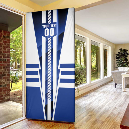 Personalized North Melbourne Kangaroos Door Cover Modern Geometric Sports Graphic Style