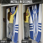 Personalized North Melbourne Kangaroos Door Cover Modern Geometric Sports Graphic Style