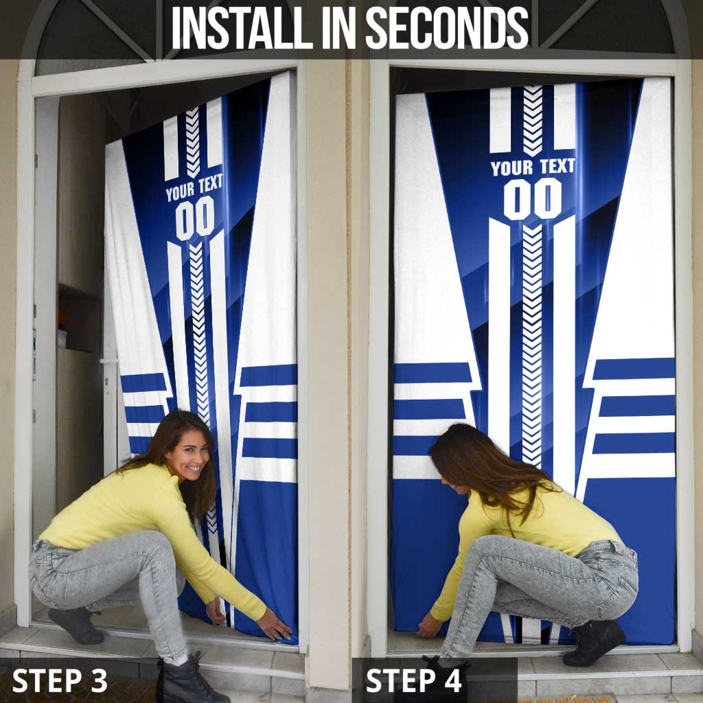 Personalized North Melbourne Kangaroos Door Cover Modern Geometric Sports Graphic Style