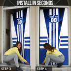 Personalized North Melbourne Kangaroos Door Cover Modern Geometric Sports Graphic Style