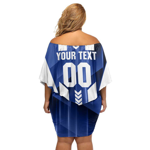 Personalized North Melbourne Kangaroos Family Matching Off Shoulder Short Dress and Hawaiian Shirt Modern Geometric Sports Graphic Style