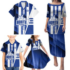 Personalized North Melbourne Kangaroos Family Matching Puletasi and Hawaiian Shirt Modern Geometric Sports Graphic Style