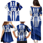Personalized North Melbourne Kangaroos Family Matching Puletasi and Hawaiian Shirt Modern Geometric Sports Graphic Style