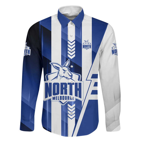 Personalized North Melbourne Kangaroos Family Matching Puletasi and Hawaiian Shirt Modern Geometric Sports Graphic Style