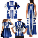 Personalized North Melbourne Kangaroos Family Matching Tank Maxi Dress and Hawaiian Shirt Modern Geometric Sports Graphic Style