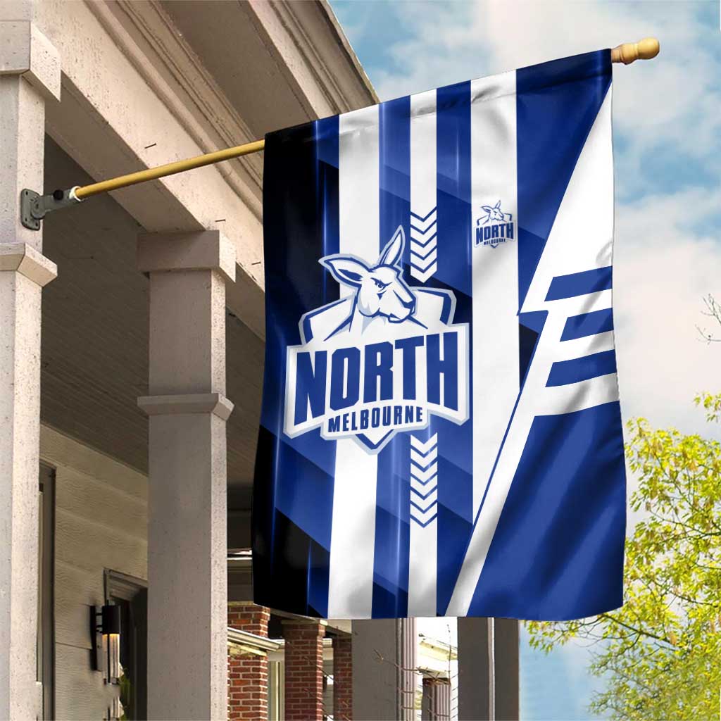 North Melbourne Kangaroos Garden Flag Modern Geometric Sports Graphic Style