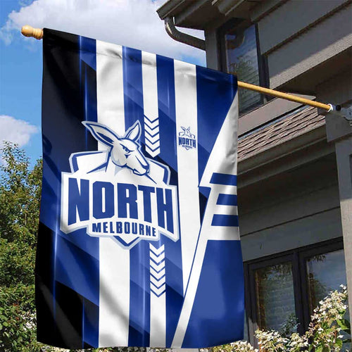 North Melbourne Kangaroos Garden Flag Modern Geometric Sports Graphic Style